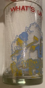 Vintage 1974 What's Up Doc Elmer Fudd & Bugs Bunny Welch's Jelly Juice Glass