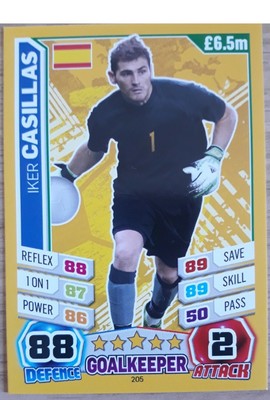 Topps Match Attax World Cup 14 Iker Casillas Football Card Spain New Ebay