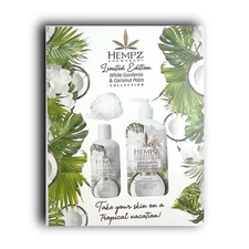 Hempz Limited Edition Island Paradise Set White Gardenia Coconut Palm Great Gift