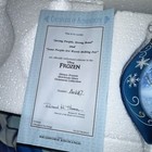 2 Disney Frozen Heirloom Glass Ornament Collection/COA Bradford Exchange — photo 4