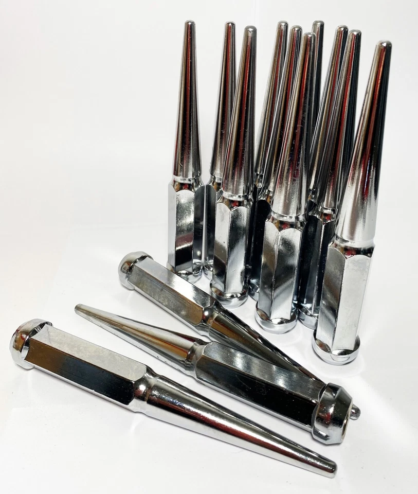 FIT FORD F150 NAVIGATOR EXPEDITION 6'' SPIKE LUG NUT CONE SEAT14x2 CHROME 20PC - Image 3 of 4