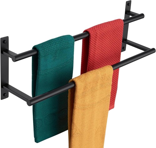 New-20 Inch Double Towel Bar Bath Towel Racks Bathroom Towel Holder Tow
