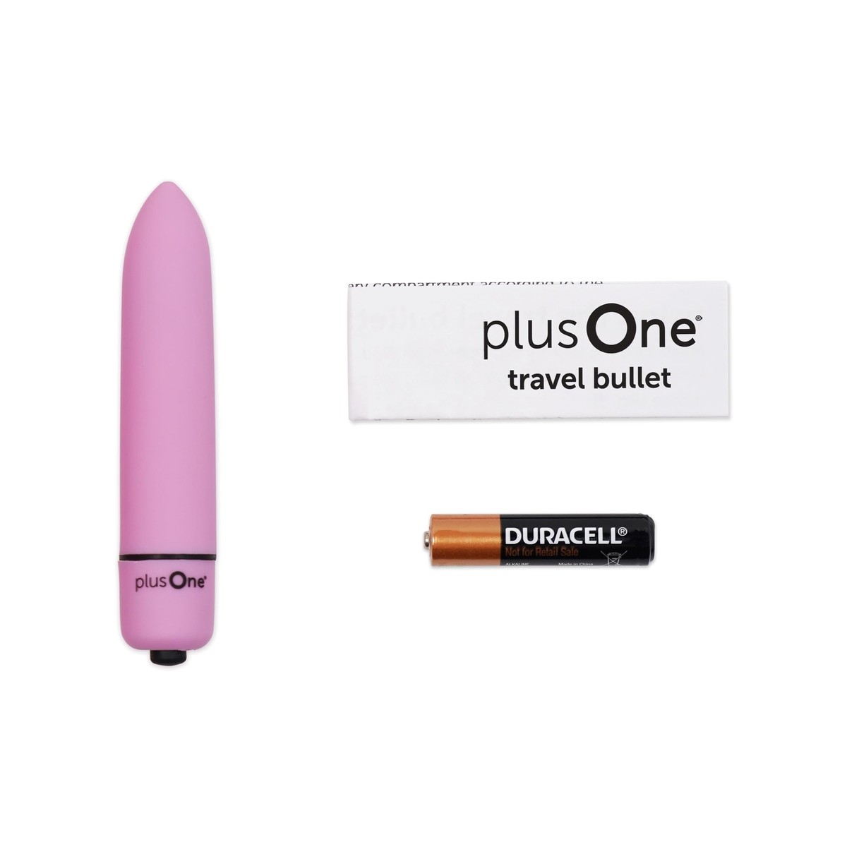 plusOne Travel Vibrating Bullet, Massage Stick, Body-Safe Silicone,  Waterproof,