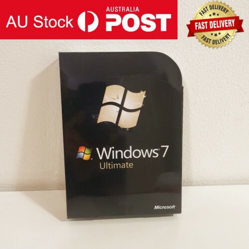 On Sale Windows 7 Ultimate 32 & 64 bit DVD with Product Key Sealed Box Packing - Picture 1 of 2