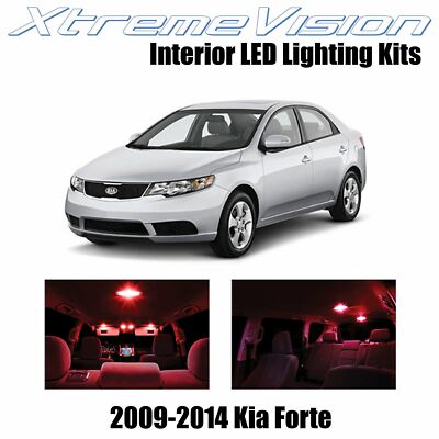 XtremeVision Interior LED for Kia Forte 2009-2014 (8 PCS) Red