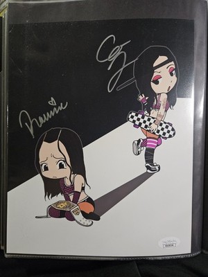 Cora Jade & Roxanne Perez Dual SIGNED 8x10 Photo Autographed *JSA CERT*  WWE NXT