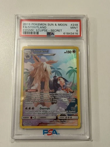 Stoutland Full Art Secret #248/236 Pokémon Cosmic Eclipse – PSA 9 Mint