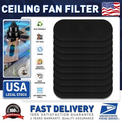 Unscented Activated Carbon Ceiling Fan Blade Filters 3mm High Quality Household
