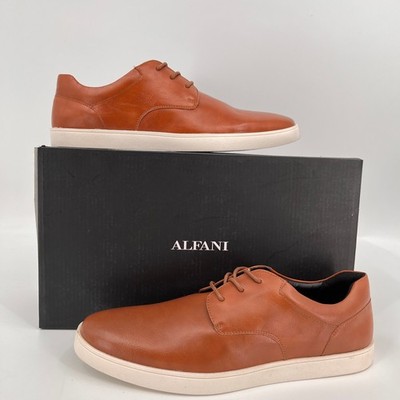Alfani Elston Lace Up Oxford Sneakers Size 9.5M Brown Plain Toe Memory Foam