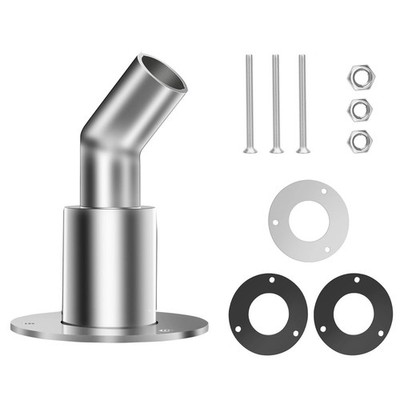 For Eberspacher Heaters 304 Stainless Steel Thru Hull Exhaust Fitting 24mm Bent