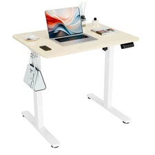 Electric Standing Desk, 31.5" x 23.6" Height Adjustable Sit Stand Desk with S...