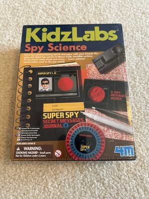 KidzLabs Spy Science 4M- Secret Messages Kit - NEW Sealed