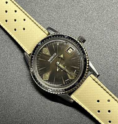 Monvis Skin Diver Ferrotex Automatic 70s Arrow Dial Freccione Patina