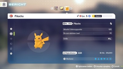 Shiny Elite Pikachu  Level 5 6IV + Max EV / DV  Für Pokemon Legenden Z-A