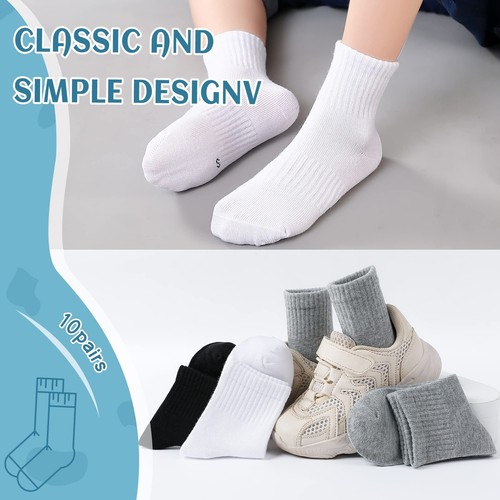 Kids Crew Athletic Socks Boys Girls Classics Cotton School Uniform Childs Spo... - Picture 5 of 6