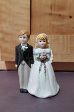 Vtg Bride  Groom Nostalgic Romantic Wedding Cake Topper Taiwan