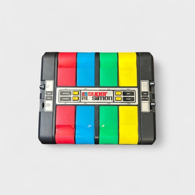 #ad Vintage 90s Super Simon Electronic Memory Game Milton Bradley Tested Not Working $4.99