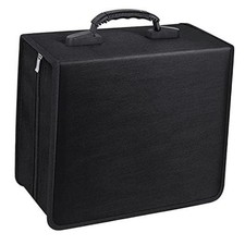 CD Case, 400 Capacity DVD Case Wallets Protective Storage Organizer Black