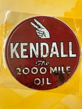 Kendall Motor Oil Metal Sign 8”