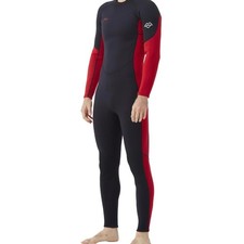 Unbranded Neoprene Full Wetsuit Mens Large Black Red Excellent Long Sleeve Surf