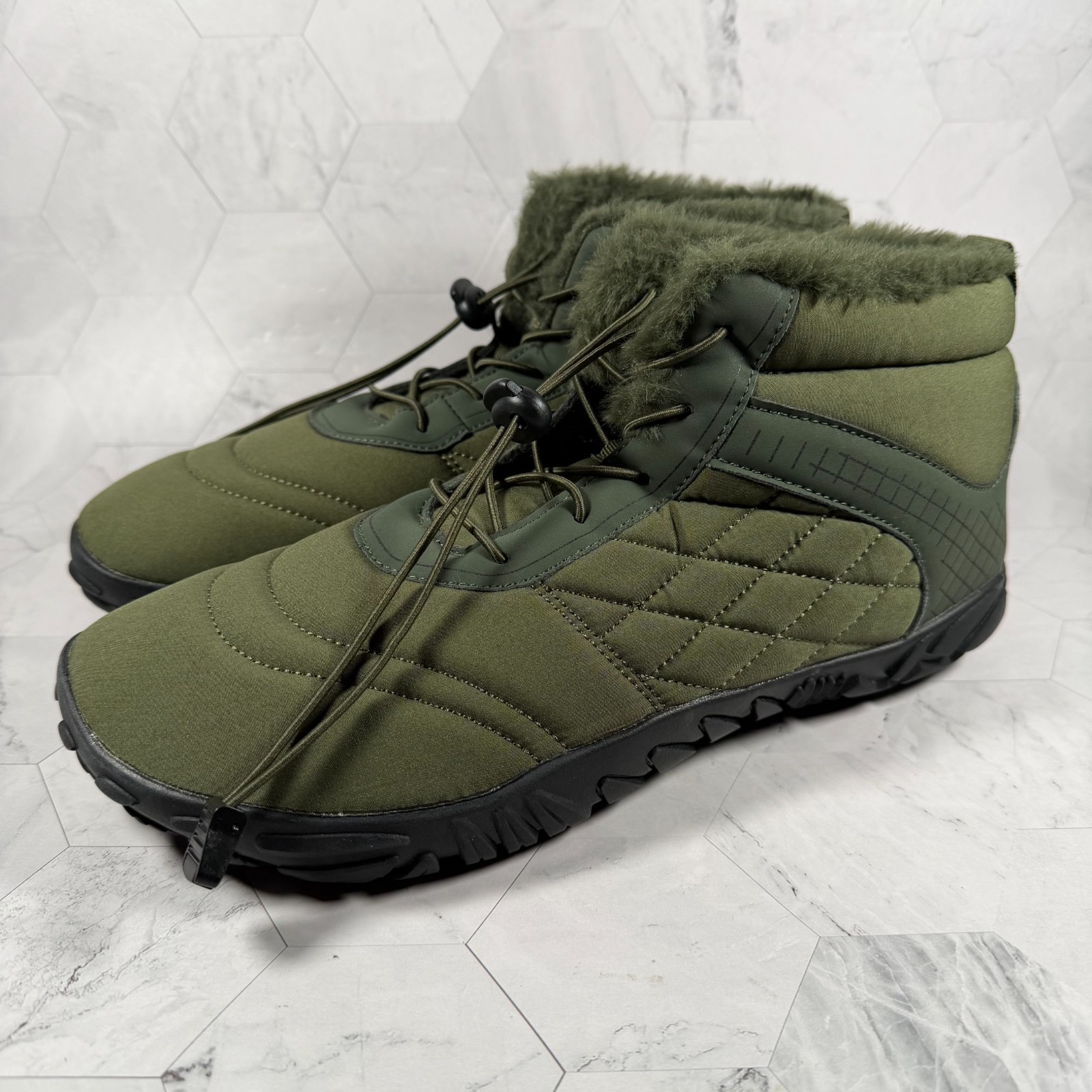 Unisex Adults Fleece Lined Ankle Winter Boots Warm Hiking Sh