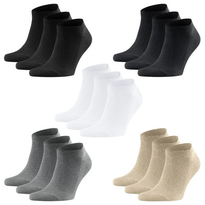 FALKE Herren Socken 3er Pack - Family Sneaker, Anti-Slip-System, Baumwollmisc...