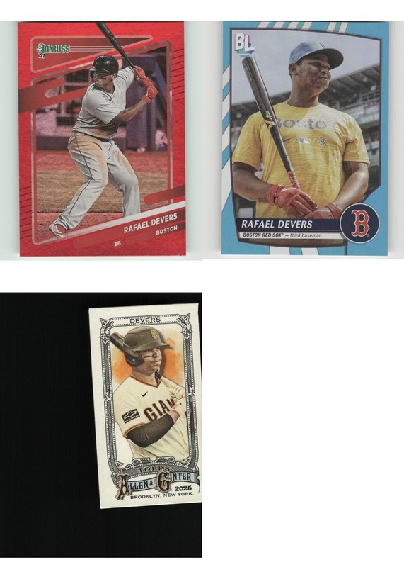 Rafael Devers Baseball Card 3 Card LOT