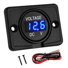 Dc 24v 12v Voltage Gauge Battery Voltage Meter Led Volt Meter 12 Volt 24 Volt