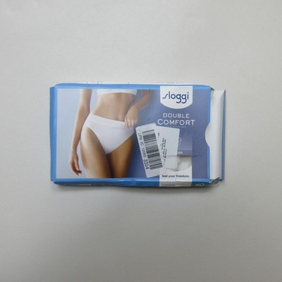 Sloggi Double Comfort Womens Tai Briefs Knickers Size 14 White Cotton