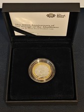 2020 RM 400th Anniversary of the Mayflower £2 Silver Proof Piedfort coin