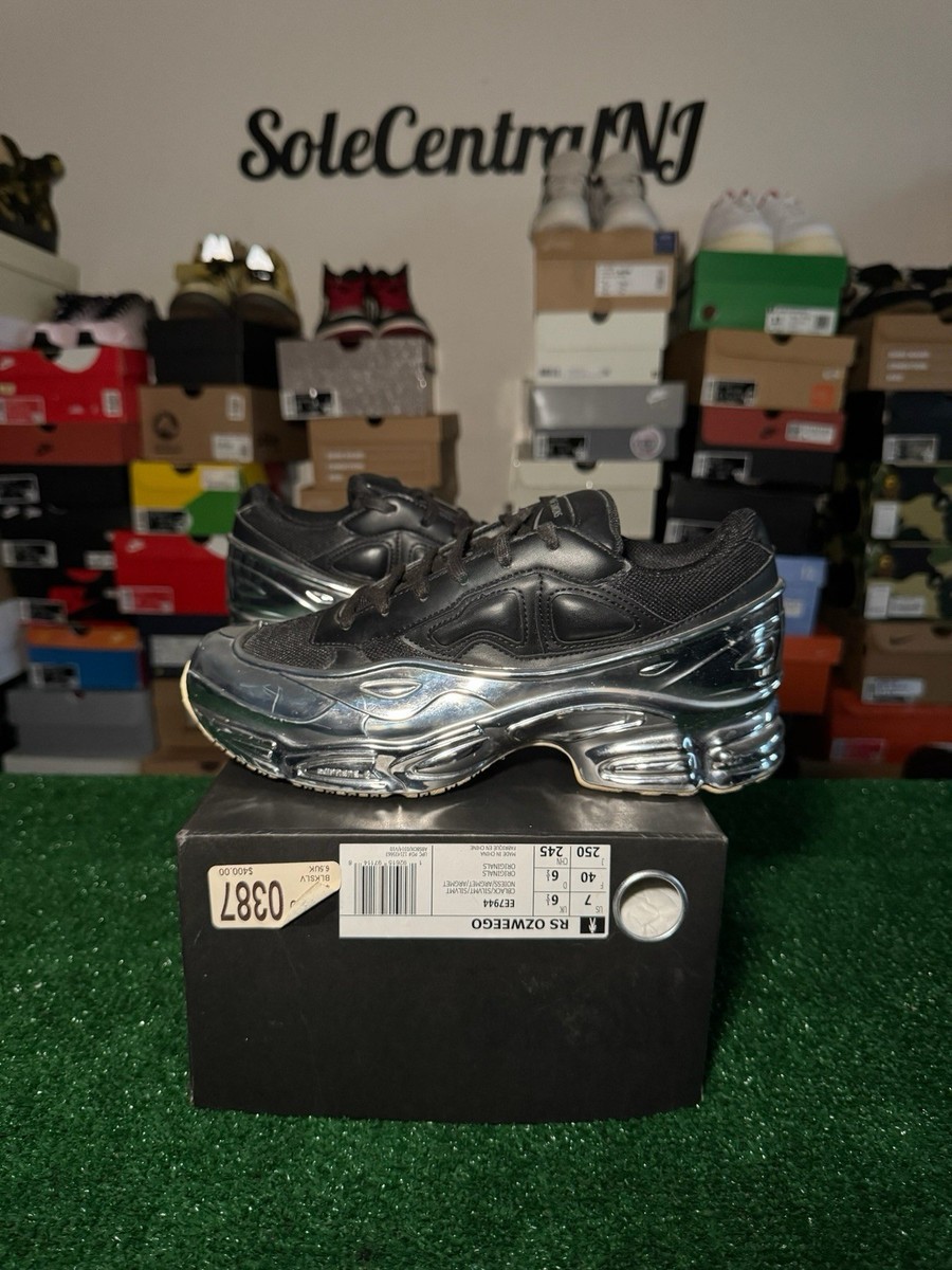 Ozweego Metallic Raf Simons Sneakers Black And Silver Adidas Raf Simons Ozweego Metallic Adidas X Raf Simons Ozweego Mirrored Black  Metallic Men 10 Sneakers