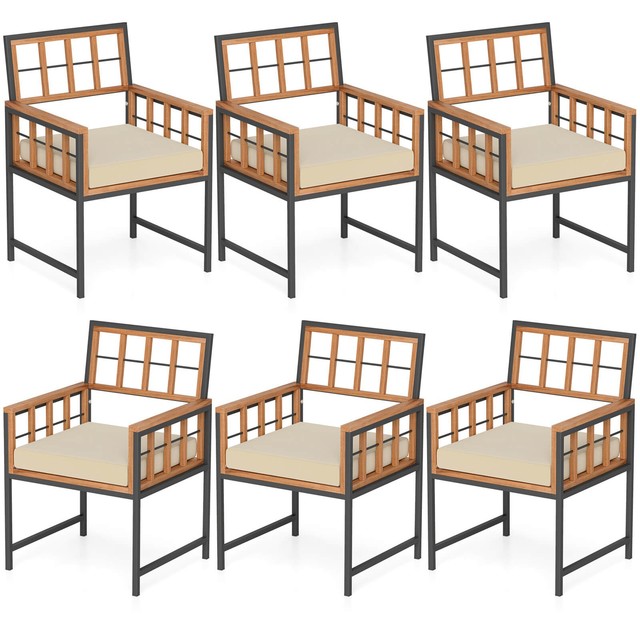 Costway Acacia Wood Outdoor Patio Chair