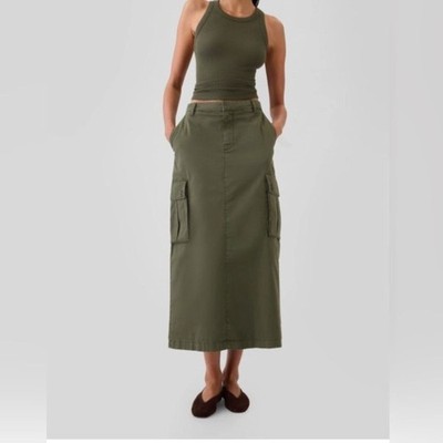 Gap Olive Utility Cargo Skirt