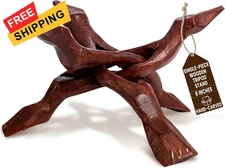 Alternative Imagination Wooden Tripod Display Stand – 8-Inch Hand Stained 