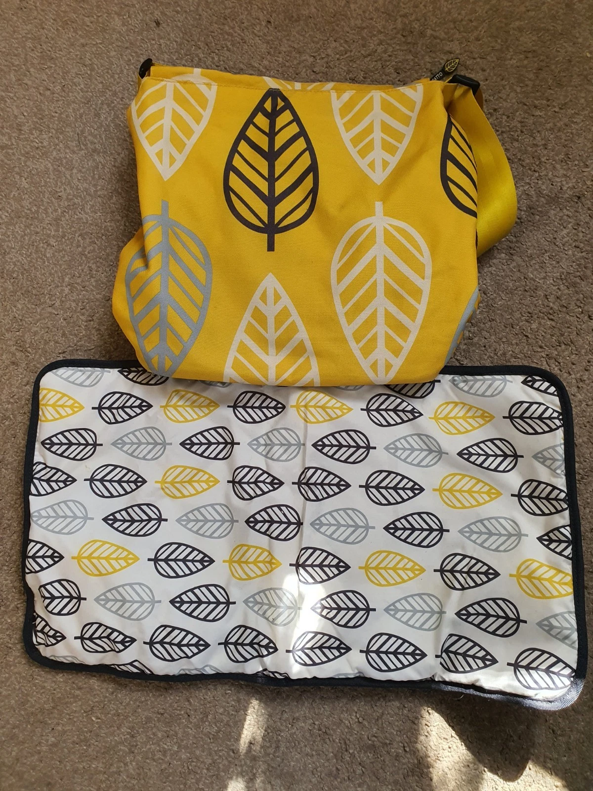 Cosatto Dragonfly Changing Bag and Matching Mat Mustard Yellow Scandi Leaf
Opens in a new window or