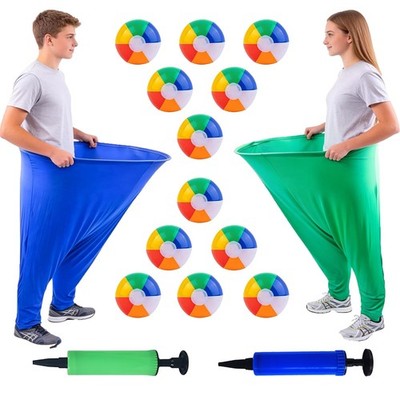 Granny Pants Yard Game Sets,2 PCS Oversized Fun Party Game Pants with 12 Boun...
