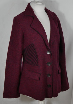 Damen KRISS SWEDEN Luxus Woll Jacke Blazer WOLLE Elegant Edel Größe XL WIE NEU!