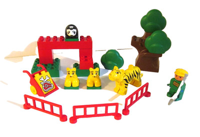 LEGO DUPLO: Town Zoo Jungle Friends Tiger Enclosure 2664 100% COMPLETE 1990