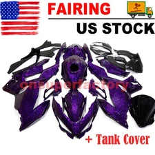 US Purple Forged Carbon Fiber Fairing Kit +Tank For Kawasaki Ninja 400 2018-2023