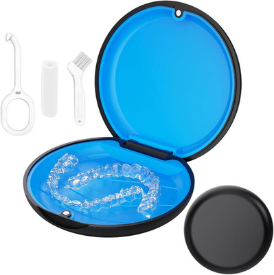 Zahnspangendose Zahnschiene Box Kompatibel mit Invisalign, Retainer Case mit Ent