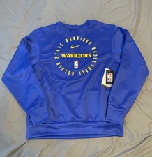 Nike NBA Golden State Warriors GSW Team Issue Pullover Blue Mens Size XXL New