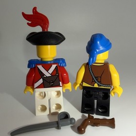 LEGO MINIFIGURES Brickbeard 6243: IMPERIAL SOLDIER Red Plume & PIRATE Gold Tooth