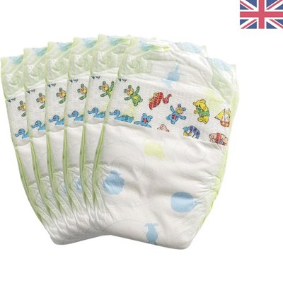 Umweltfreundliche Puppenwindeln 6er Pack mit lebendigen Drucken für 35-50 cm Puppen