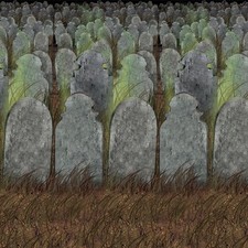 Beistle Graveyard Backdrop Graveyard, Multicolor