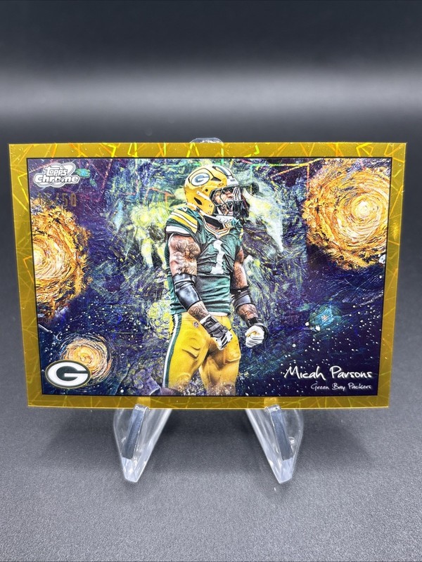 2025 Topps Cosmic Chrome Micah Parsons Stars In The Night Gold Refractor #/50