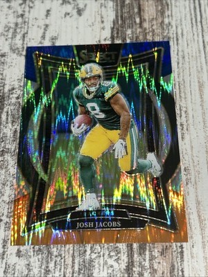 2024 Panini Select - Concourse Josh Jacobs #73 Blue & Orange Shock Prizm /35
