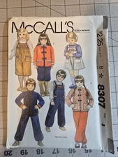 Vintage 1982 McCall's Sewing Pattern 8307 Jacket Romper Jumper Size 3 Child UC 