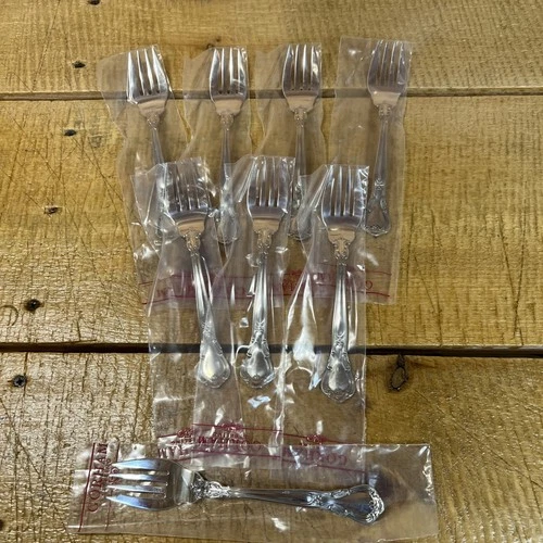 Set Of 8 Gorham “Chantilly” Sterling Silver Salad Forks (6 3/8”)