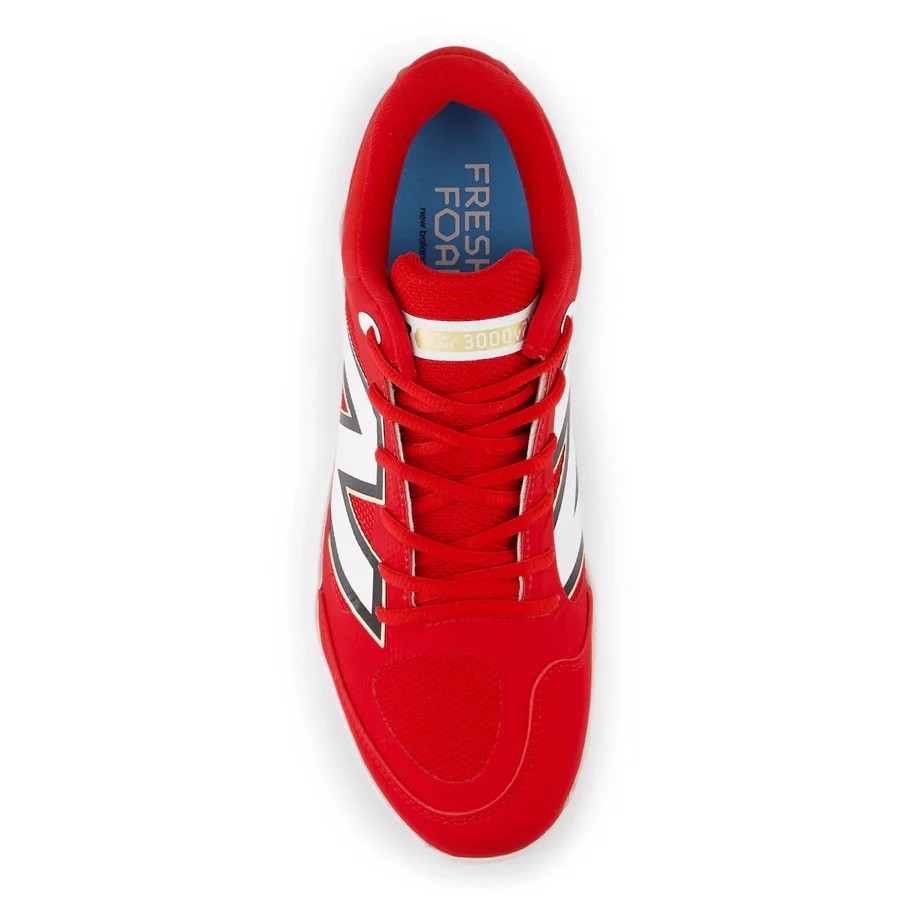 Mens New Balance Fresh Foam 3000V7 Molded Baseball Cleats - Red, Size 7. PL30007 thumbnail 3