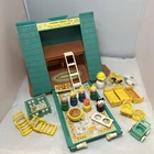 Vintage Fisher Price Little People Play Family A Frame House W/ 21 Accessories